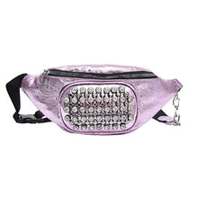 Load image into Gallery viewer, Diamond Leather Waist Bag