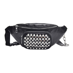 Diamond Leather Waist Bag